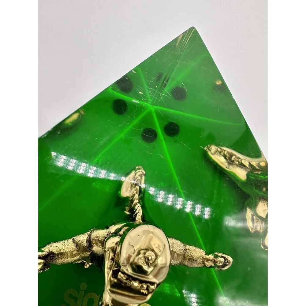 Rare SIMPLE GREEN EGBAR the Alligator Lucite Paperweight Collectible